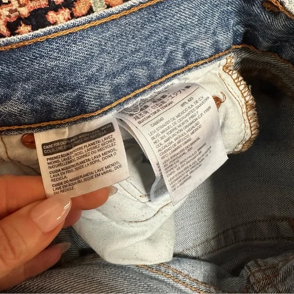 Vintage 501 Levi's Straight Leg Jeans Y2K light Blue Wash button fly - Picture 9 of 16